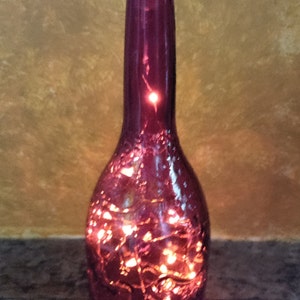 Handmade Lighted Bottle with USB Rechargeable Led Light String