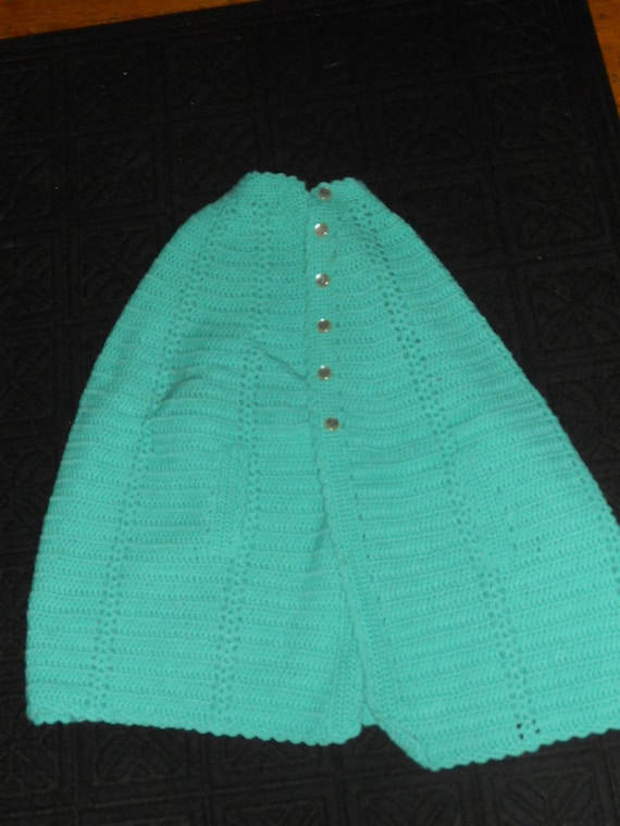 Vintage HANDMADE KNITTED SHAWL Poncho Girls & Youn