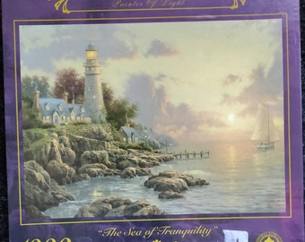 THOMAS KINCADE 1000 Piece PUZZLE-The Sea of Tranquility-1999