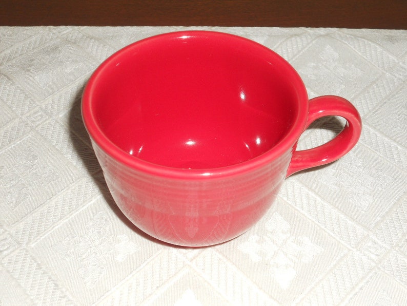 Vintage 8 Piece RED FIESTAWARE Set Cups and Saucers Classic Etsy