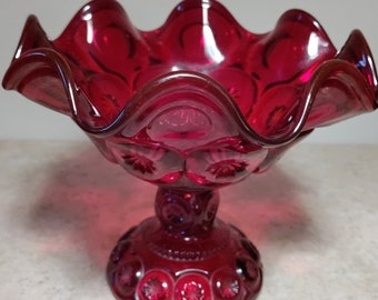 LE Smith Moon and Star Open Compote Red