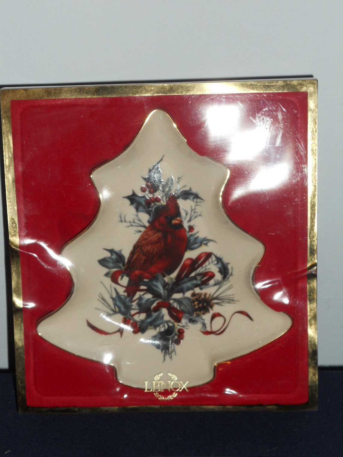 LENOX CHRISTMAS Winter Greetings Tree Candy Dish New Cardinal - Etsy