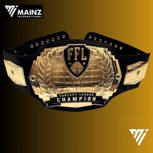 Fantasy League Championship Belt M/O 2MM Brass Metal Plates , Championship Belt, Gift, Collectibles