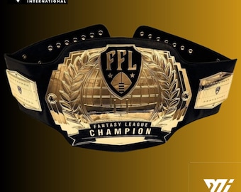 Fantasy League Championship Belt M/O 2MM Brass Metal Plates , Championship Belt, Gift, Collectibles
