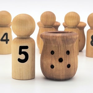 Montessori math wooden Toy, waldorf math, montessori 2 years, 3 year old, 4 year old, Number game, learning toy, eco friendly toy