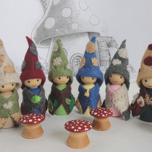 Waldorf Gnomes - nature table, Woodland folk, waldorf toy
