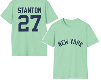 Statue of Liberty New York Yankees Giancarlo Stanton 27 T-Shirt