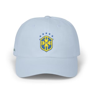 Brazil Soccer Emblem Classic Dad Cap | Brazilian Football Hat image 3