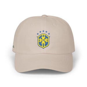 Brazil Soccer Emblem Classic Dad Cap | Brazilian Football Hat image 2
