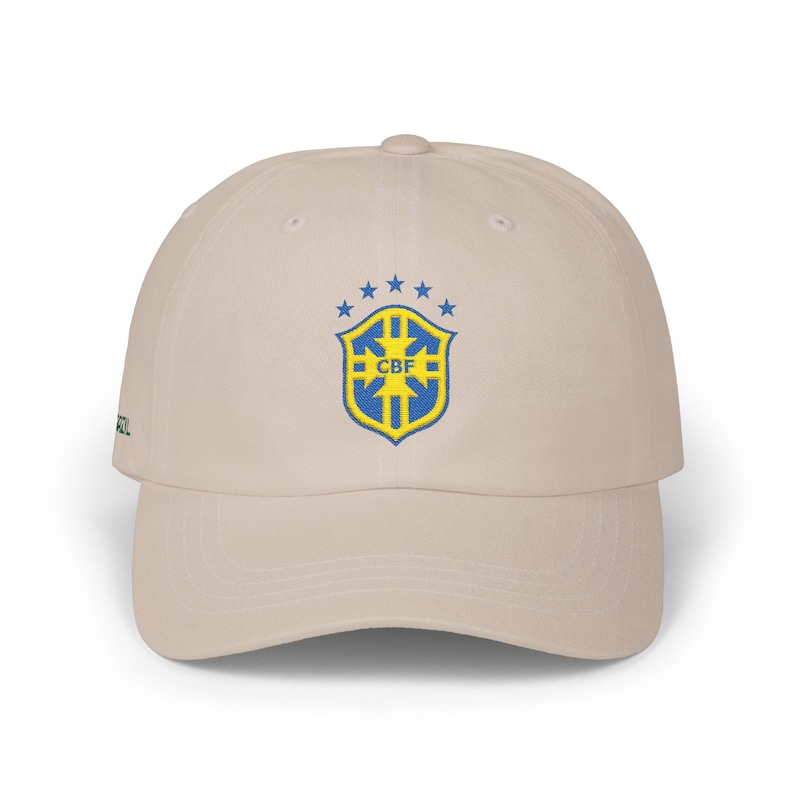 Brazil Soccer Emblem Classic Dad Cap | Brazilian Football Hat image 2