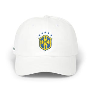Brazil Soccer Emblem Classic Dad Cap | Brazilian Football Hat image 1