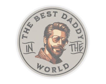 Best Daddy Aufkleber - Kiss-Cut Aufkleber für Väter, Vatertagsaufkleber, Liebes-Dad-Geschenk, elterliche Liebesaufkleber, Laptop Aufkleber