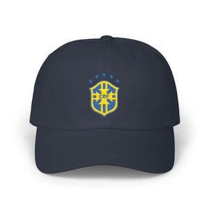 Brazil Soccer Emblem Classic Dad Cap | Brazilian Football Hat image 6