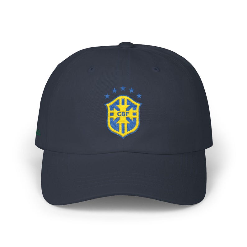 Brazil Soccer Emblem Classic Dad Cap | Brazilian Football Hat image 6