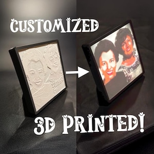 Custom 3D-Printed Lithophane with LED Backlight – Personalized Photo Gift!