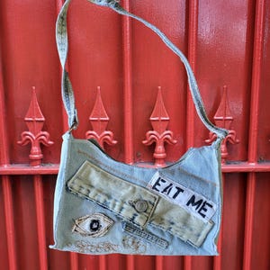 Upcycled Denim Shoulder Bag