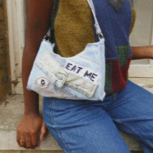 Upcycled Denim Shoulder Bag