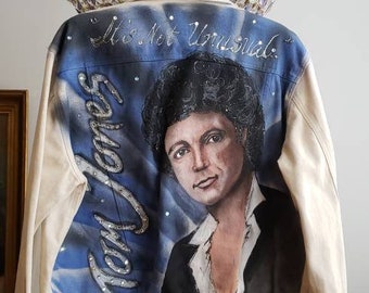 ヴィンテージ1980トニー アラモデニム Vintage 1980's “tony Alamo” Style New York Artwork Denim Jacket