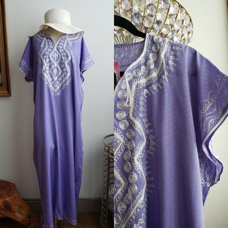 1970s Kashmirie hand Embroidered Wool Caftan main image 0