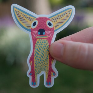 Alebrije Animal Chihuahua Sticker: Mexican Folk Art Vinyl Decal image 2