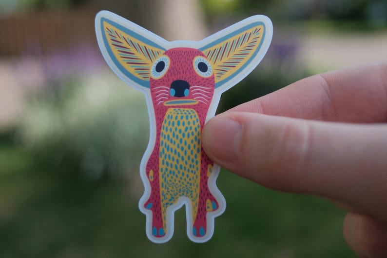 Alebrije Animal Chihuahua Sticker: Mexican Folk Art Vinyl Decal image 2
