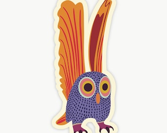 Alebrije Animal Owl Sticker: Mexican Folk Art Vinyl Decal