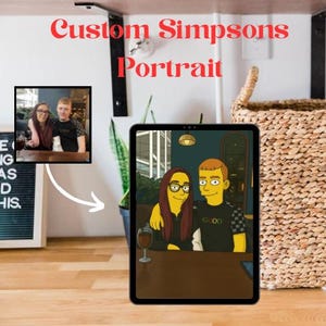 DIGITAL Custom Simpsons Family Cartoon Portrait Fun Art, Personalized Illustration, family caricature , perfect Gift