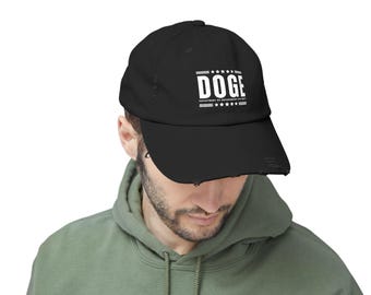 DOGE Unisex Distressed Cap - Abteilung für Regierungs-Effizienz, lässiges Geschenk, Trending Hut, Alltagskleidung, Vintage-Stil, einzigartiges Accessoire