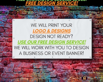 CUSTOM BANNER SIGN, Vinyl Outdoor Banner, Business Logo, Party Decoration, Event Backdrop, Graduation Banner, Wedding Banner, Any Text