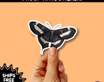GOTH MOTH STICKERS | Gothic Insect Vinyl Stickers, Dark Aesthetic Stickers for Laptops Journals, Spooky Bug Stickers, Moth Witchy Decor