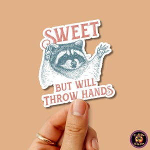 RACCOON STICKER | funny sticker, laptop sticker, stickers, stickers for hydro, vinyl stickers, meme sticker, water bottle sticker
