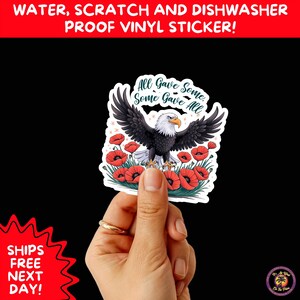 VETERAN STICKERS | Veteran Made Patriotic Vinyl Decals for Military Support, Army Navy Marine Veteran Gifts, American Flag Bumper Sticker