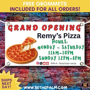 GRAND OPENING BANNER, Custom Grand Opening Sign, Small Business Vinyl Banner, Indoor Outdoor Event Sign, Shop Grand Opening Decor