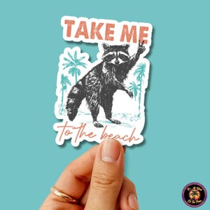 RACCOON STICKER | funny sticker, laptop sticker, stickers, stickers for hydro, vinyl stickers, meme sticker, water bottle sticker