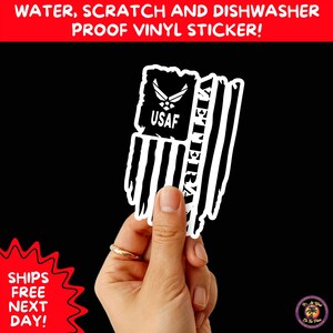 VETERAN STICKERS | Veteran Made Patriotic Vinyl Decals for Military Support, Army Navy Marine Veteran Gifts, American Flag Bumper Sticker