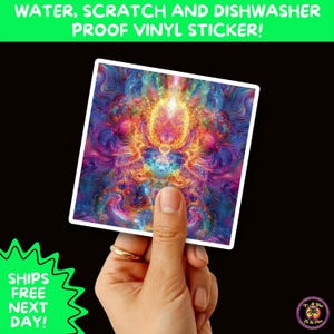 PSYCHEDELIC ART STICKERS | Trippy Groovy Vinyl Decals for Journals, Water Bottles, Laptops, Hippie Aesthetic Stickers for Vibe Lovers