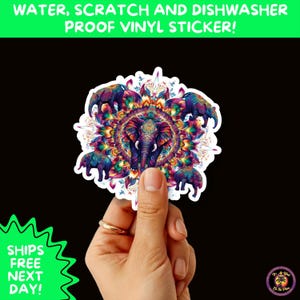 PSYCHEDELIC ART STICKERS | Trippy Groovy Vinyl Decals for Journals, Water Bottles, Laptops, Hippie Aesthetic Stickers for Vibe Lovers