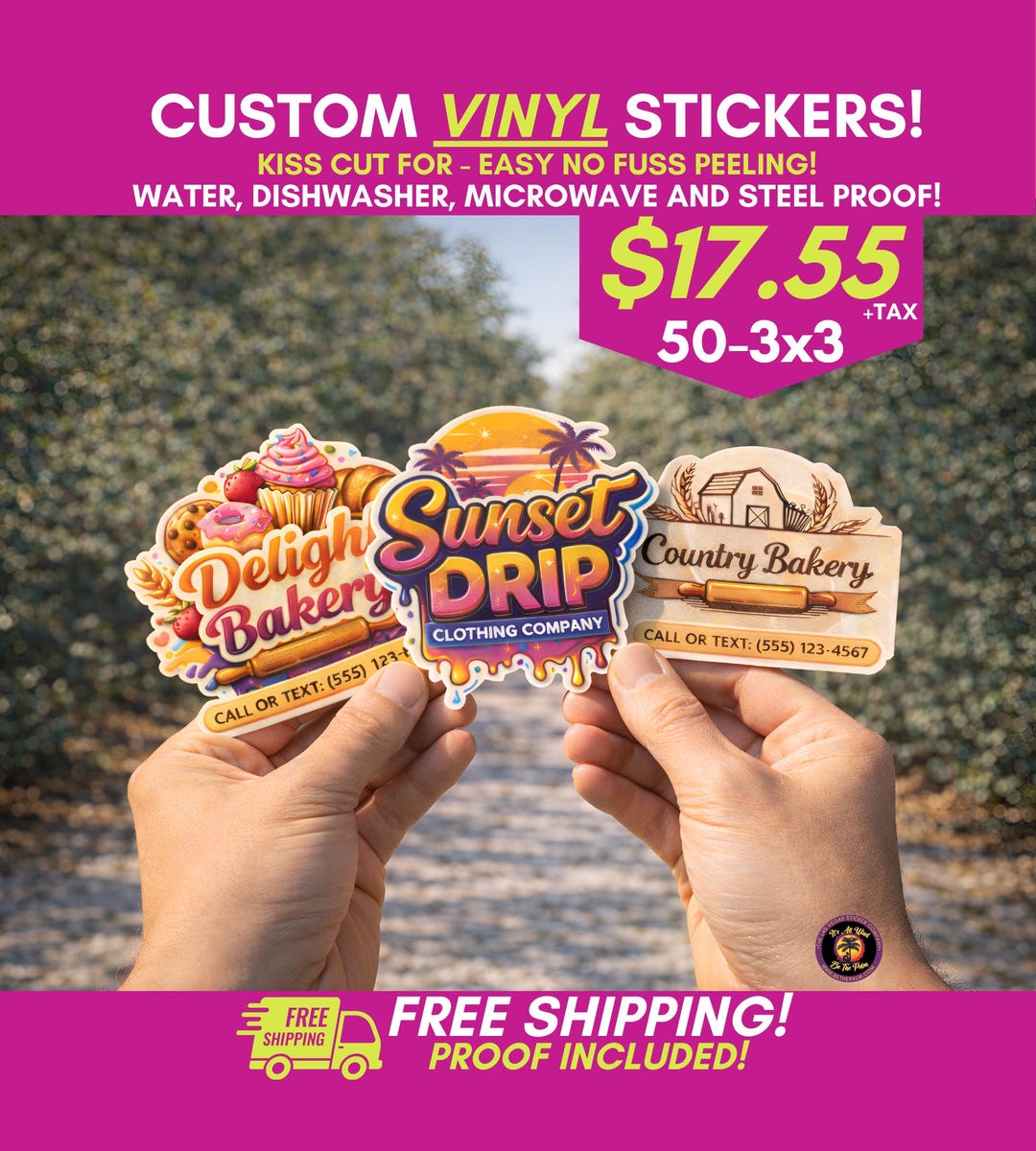 CUSTOM STICKERS ANY | any shape any color stickers, personalized vinyl stickers, die cut c