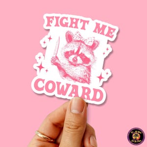 RACCOON STICKER | funny sticker, laptop sticker, stickers, stickers for hydro, vinyl stickers, meme sticker, water bottle sticker