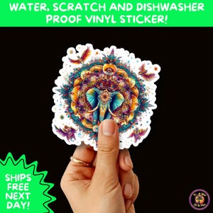 PSYCHEDELIC ART STICKERS | Trippy Groovy Vinyl Decals for Journals, Water Bottles, Laptops, Hippie Aesthetic Stickers for Vibe Lovers