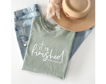 Comfort Colors Christian T-shirt For Women Bible Verse Tshirt Church Shirt Good Friday Tee Religious Gift Jesus Tee-Shirt
