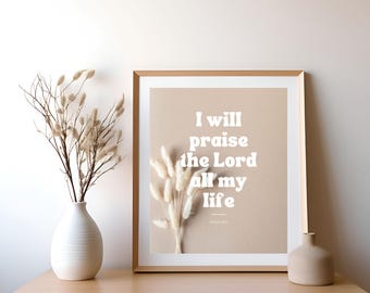 Bible Verse Floral Print: Christian Home Decor Wall Art (Digital Download)