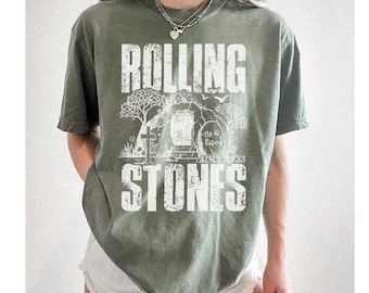 Comfort Colors Rolling Christian T-Shirt Trendy Stones Easter Clothing Jesus Christ Shirt Gift For Christian Faith Based Graphic Tee