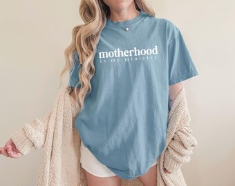 Comfort Colors® Mama Shirt Mother Tshirts New Mom Gift For Her Women Clothing Christian