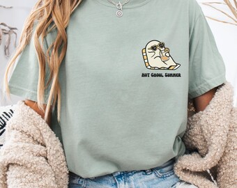 Summerween Comfort Color Tshirt, Spooky Summer Vibes, Hot Ghoul Summer Shirt, Vacation Shirt, Cute Ghost Lover Gift Trendy Aesthetic