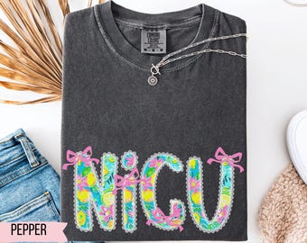 Summer NICU Nurse Shirt, Comfort Colors nicu Nurse Gift, Cute nicu shirt, NICU Nurse appreciation gift, baby nurse shirt, nicu nurse tshirt