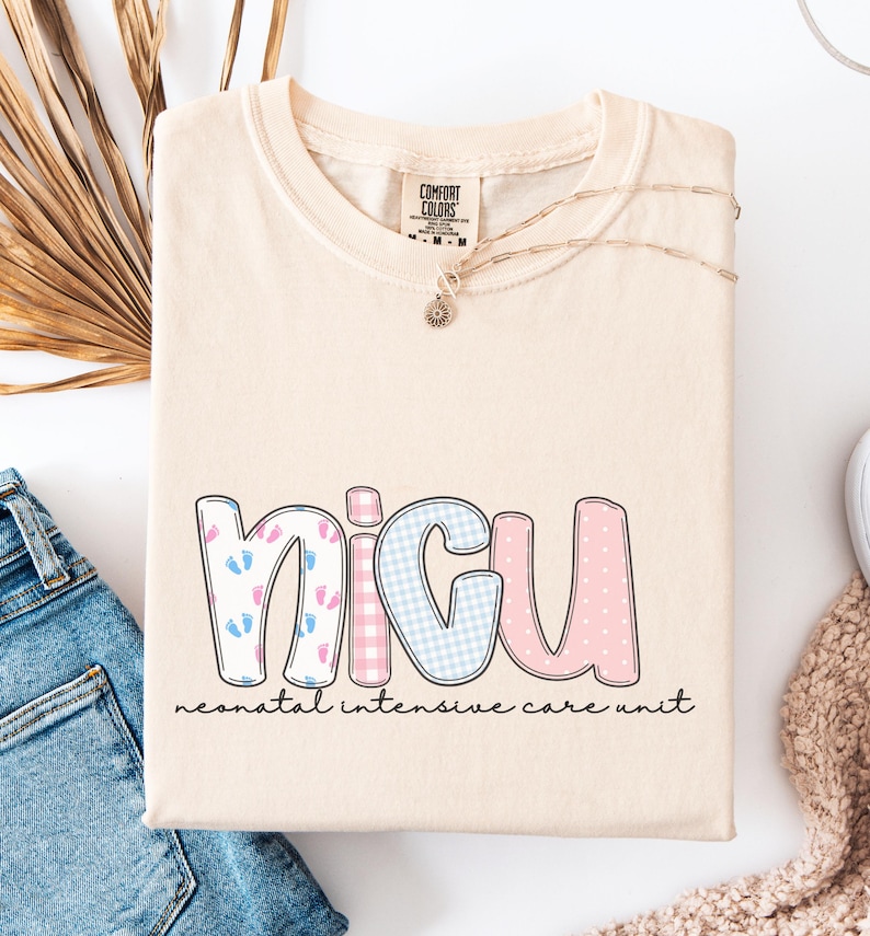 Comfort Colors NICU Nurse Shirt, NICU Nurse Gift, Neonatal Nurse Shirt, Nurse Sweatshirt, Comfort Colors Nurse Tee afbeelding 2