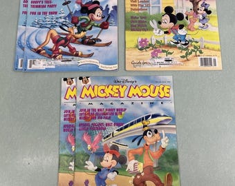 Vintage Disney Mickey Mouse Magazine Lot 1992 Spring Winter