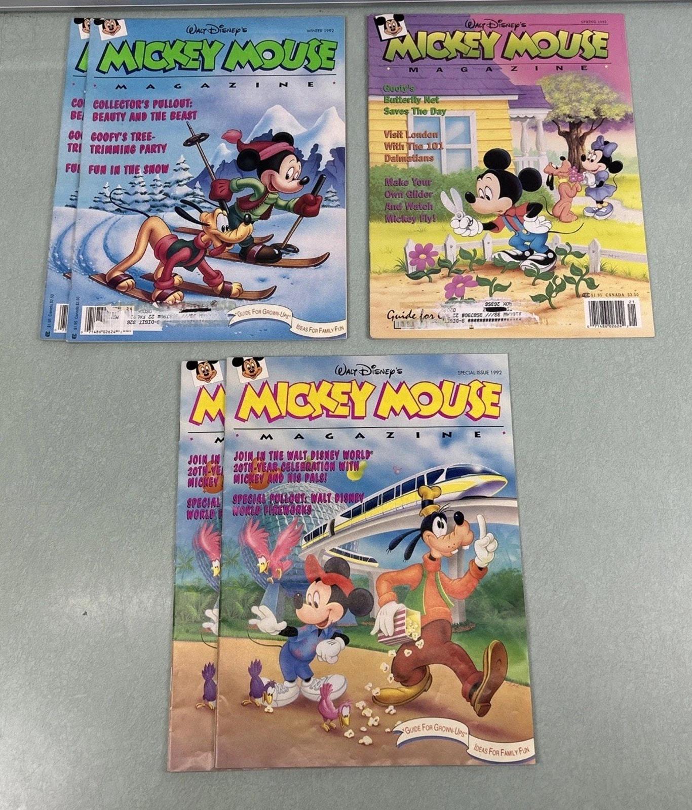 Vintage Disney Mickey Mouse Magazine Lot 1992 Spring Winter