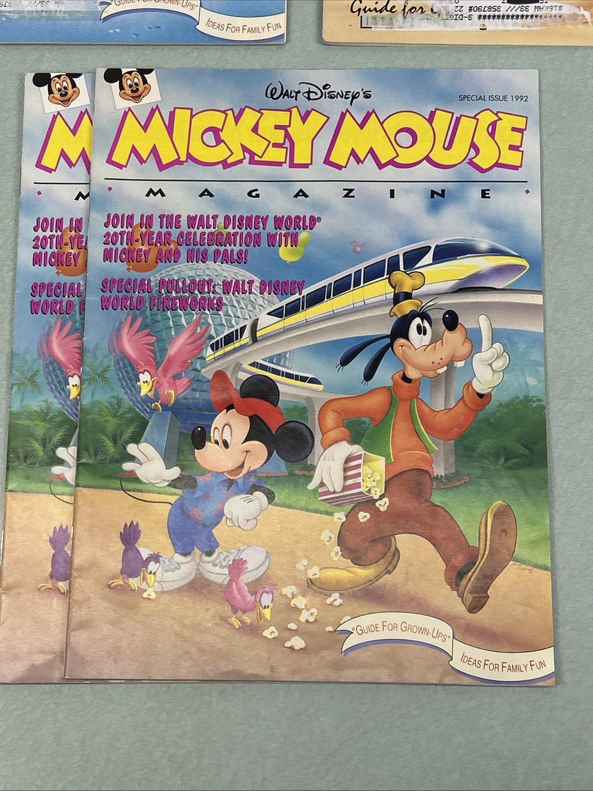 Vintage Disney Mickey Mouse Magazine Lot 1992 Spring Winter